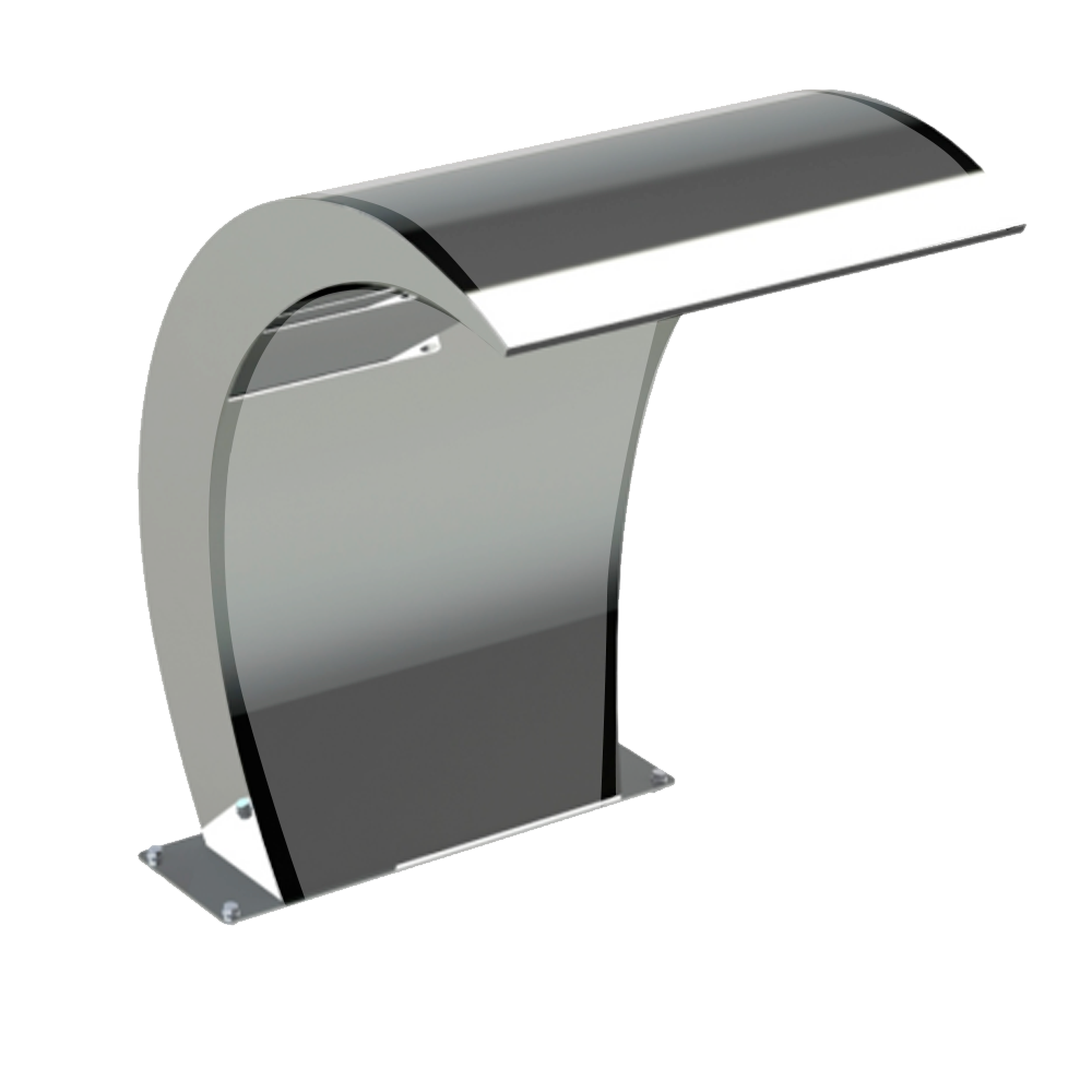 Cascata em aço inox para piscina